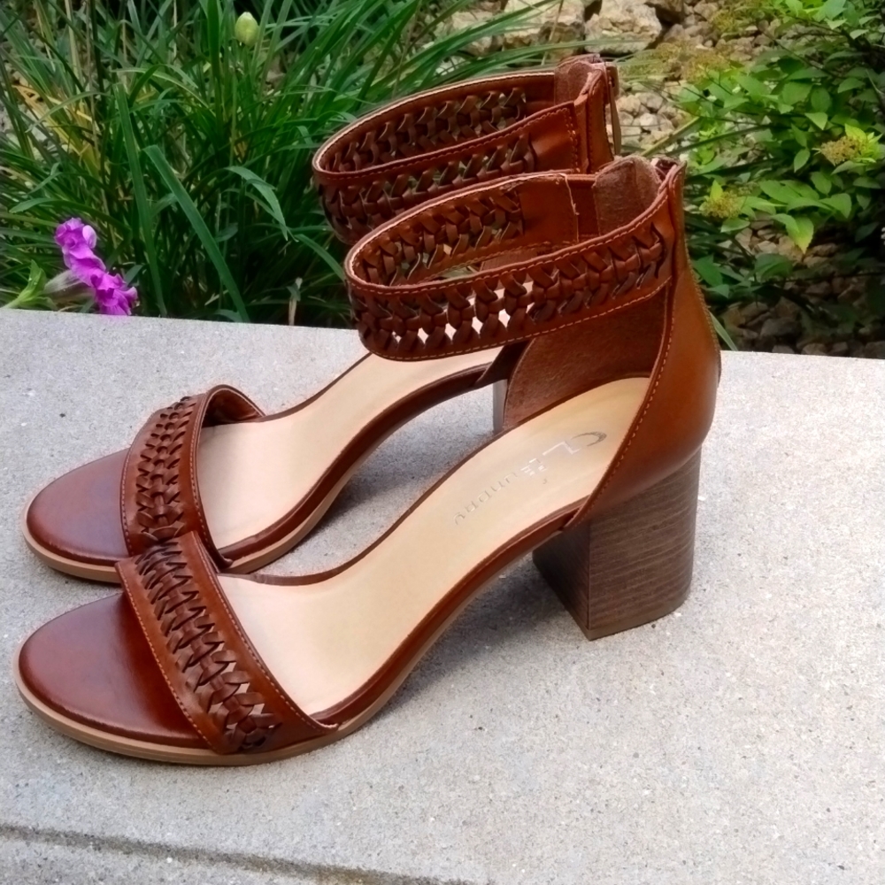 CL by Laundry Brown Heeled Sandals